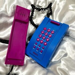 VINTAGE Gran Prix GPX Telephone Landline Purple Blue